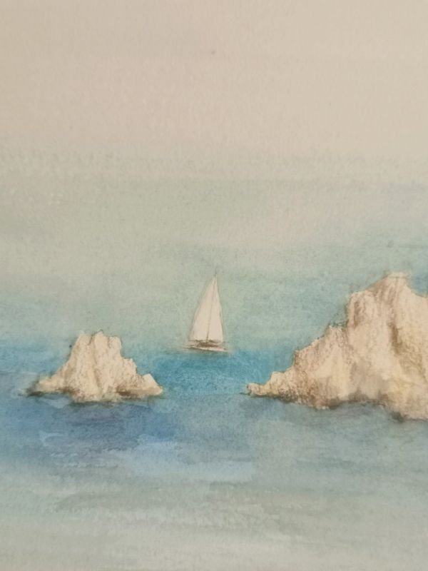 Août dans le Var (Aquarelle (contemporain)) - Annapia ANTONINI