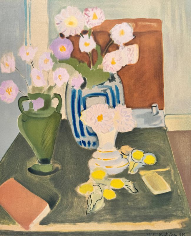 Still Life with Lemons and Three Vases (Lithograph) - Henri  MATISSE