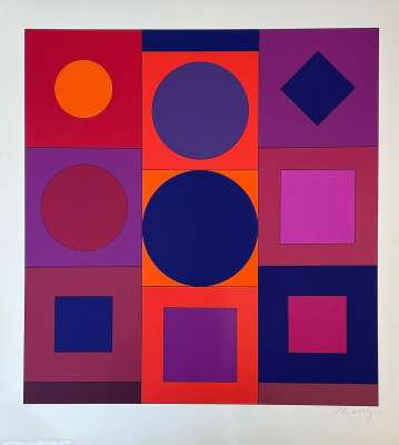 Granat (Sérigraphie) - Victor  VASARELY