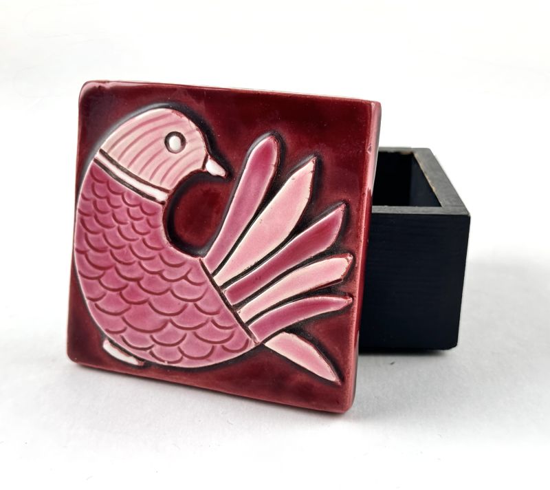 Caja p&aacute;jaros rosa (Cerámica) - Mithé ESPELT