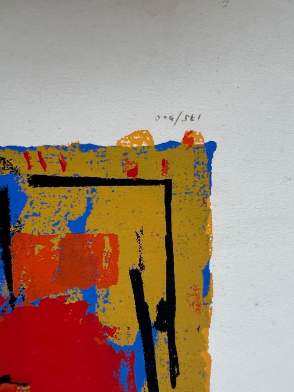 Alexandre ISTRATI (1915-1991) // Composition rouge et bleue (Silksreen) -  Artistes Divers