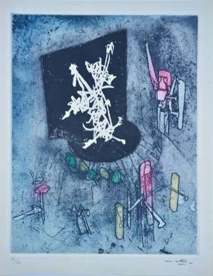 Die Stimmen (Radierung und Aquatinta) - Roberto  MATTA