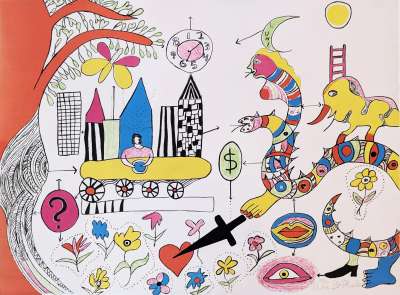 Rêve d'une jeune fille (Lithographie) - Niki DE SAINT PHALLE
