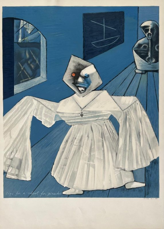 Sign for a School for Pirates (Litografía) - Max ERNST