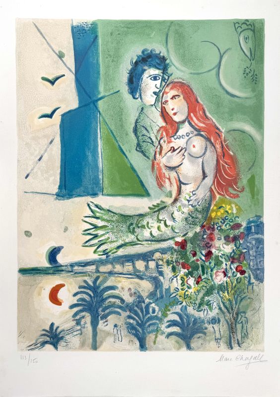 Siren to the Poet (Lithograph) - Marc CHAGALL