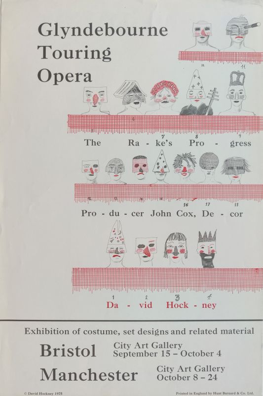 David Hockney (1937) // Glyndebourne Touring Opera (Plakat) -  Artistes Divers