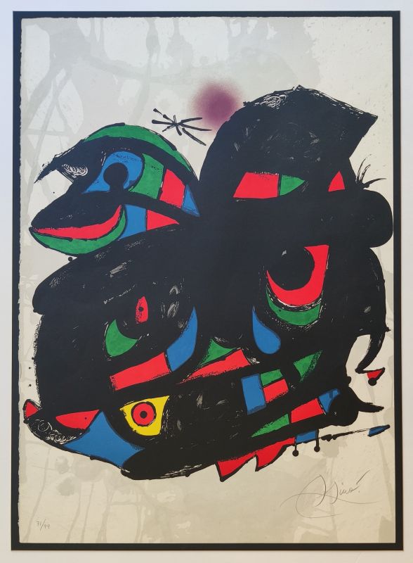 Affiche pour l'inauguration de la Fondació Joan Miró Barcelone (Litografía) - Joan  MIRO