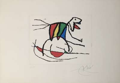 El Sobreviviente visita los P&aacute;jaros (Radierung und Aquatinta) - Joan  MIRO