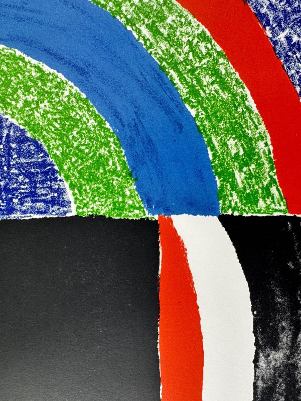 Schwarze Kachel (Farblithographie) - Sonia DELAUNAY