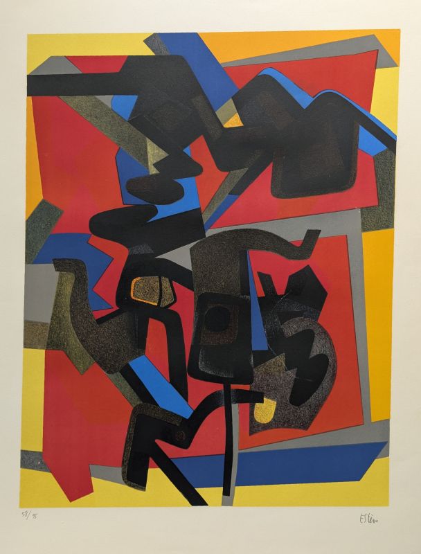 Java vrill&eacute;e (Farblithographie) - Maurice ESTEVE