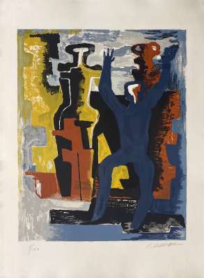 Les Messagers du Jour (Lithographie) - Ossip  ZADKINE