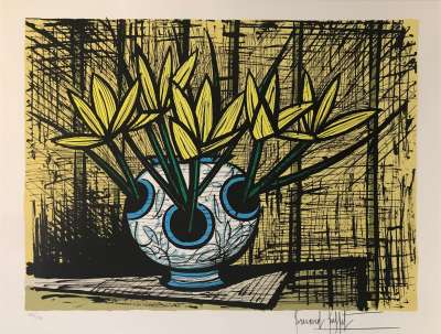 Crocus jaunes (Litografía) - Bernard BUFFET