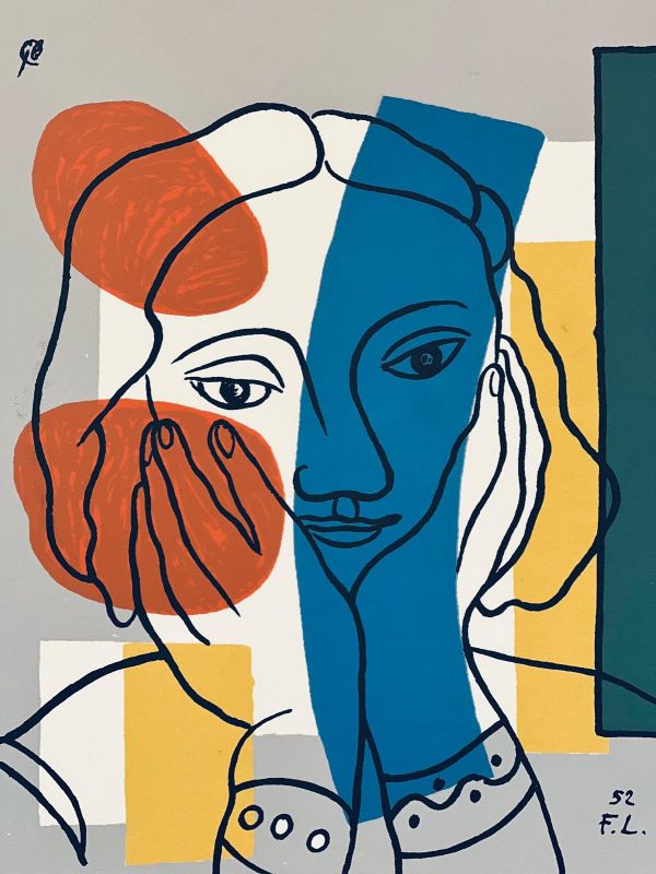 Porträt einer Frau (Siebdruck) - Fernand LEGER