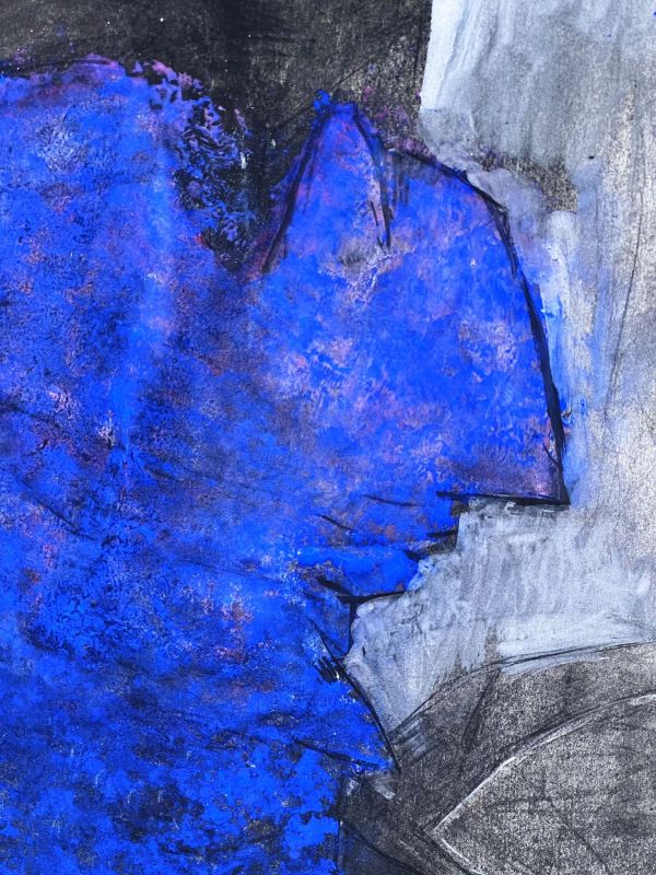 Aparición azul (Gouache (contemporáneo)) - Véronique NEROU