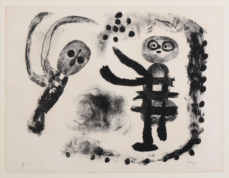 Petite fille au bois (Lithograph) - Joan  MIRO