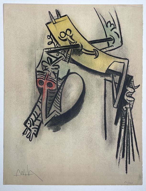 Saftfluss - Pleni Luna (Farblithographie) - Wifredo LAM