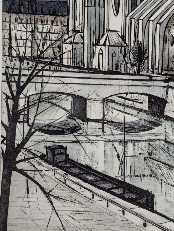 Notre Dame et la Cité (Gravure) - Bernard BUFFET