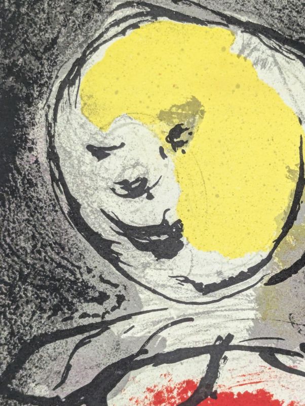 Daniel avec les lions  (Les Proph&egrave;tes) (Lithograph) - Marc CHAGALL