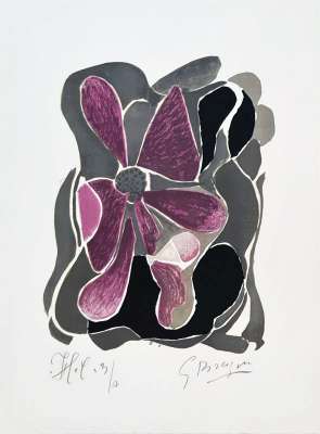 L'Iris "Lettera Amorosa" (Lithograph) - Georges BRAQUE