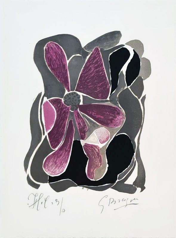 L'Iris "Lettera Amorosa" (Farblithographie) - Georges BRAQUE
