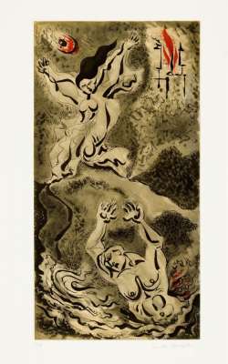 Héro et Léandre des "Amants Célèbres" (Lithograph) - André  MASSON
