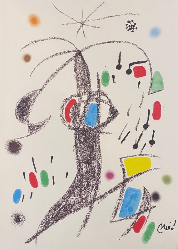 Maravillas con variaciones acrósticas en el jardín de Miró XIX (Lithographie) - Joan  MIRO