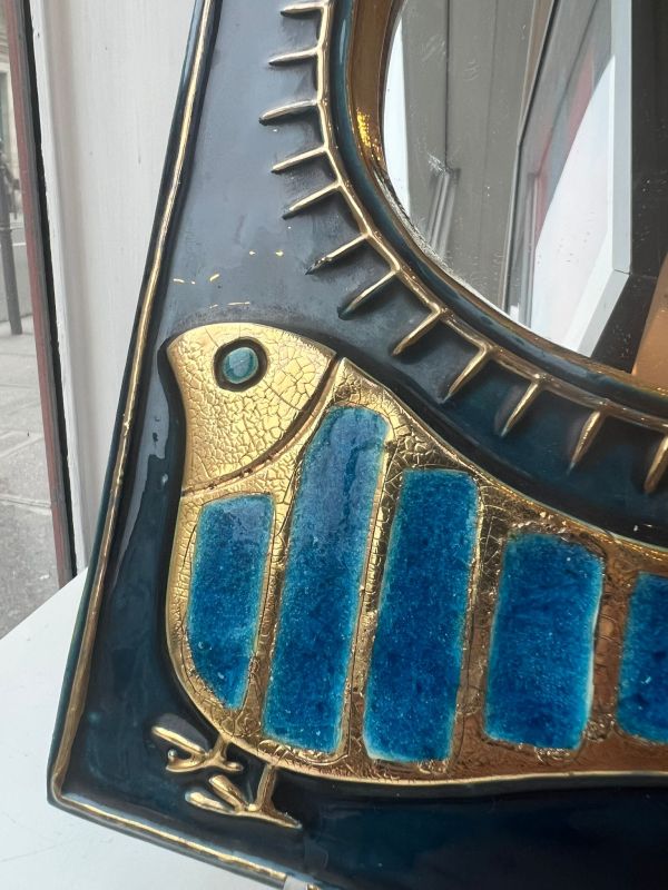 Miroir Paons (Céramique) - Mithé ESPELT