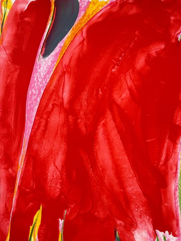 The Red Curtain (Satie) (Lithograph) - Olivier DEBRE