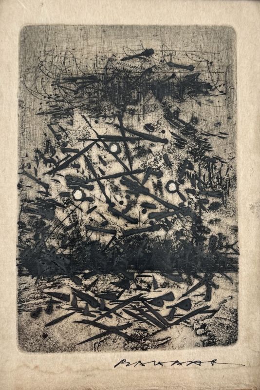 Julius BALTAZAR (1949) // Paysage abstrait (Gravure) — Artistes Divers