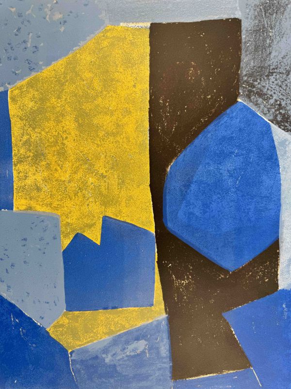 Blue, black and yellow composition (Lithograph) — Serge POLIAKOFF — Detail view