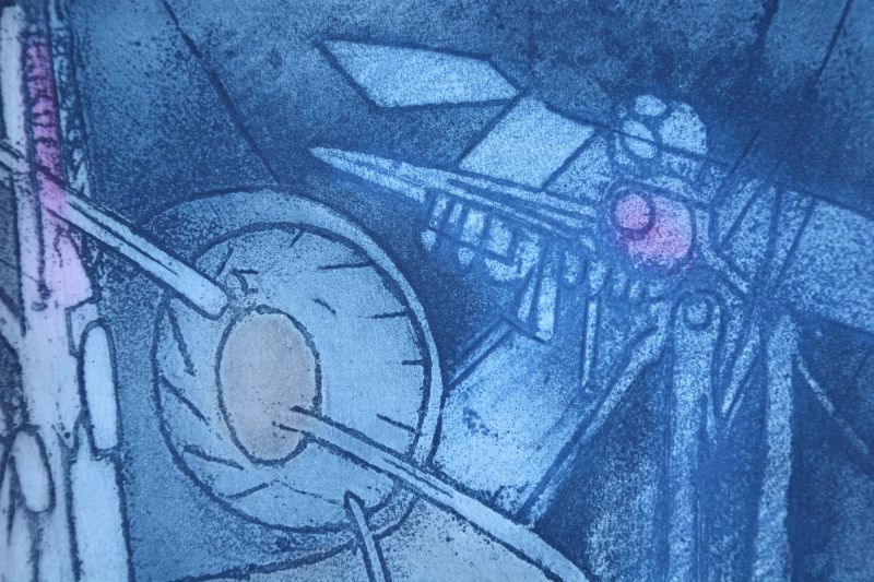 Les Voix (Radierung und Aquatinta) - Roberto  MATTA