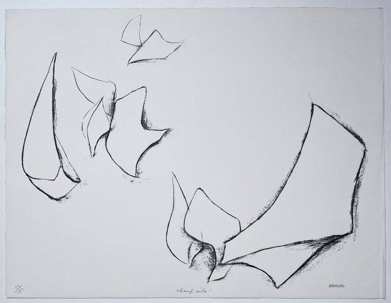 Alicia Penalba (1913-1982) // Champ ail&eacute; (Farblithographie) -  Artistes Divers