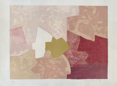 Composition rose L22 (Lithographie) - Serge  POLIAKOFF