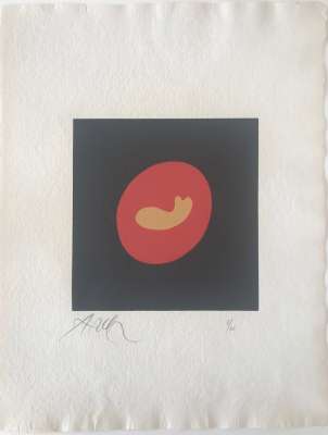 Soleil recerclé (Grabado en madera) - Hans ARP