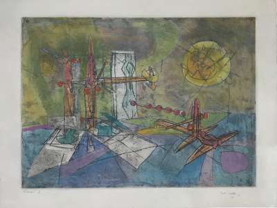 Passage et sage du couple (Pastel (moderne)) - Roberto  MATTA