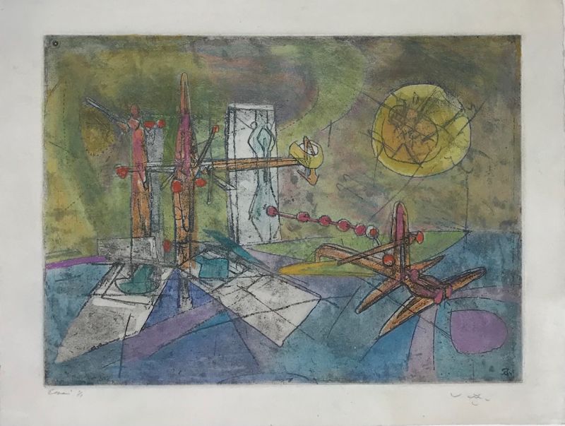 Passage et sage du couple (Pastel (moderne)) - Roberto  MATTA