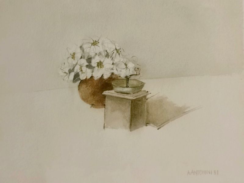 L'autre moulin à café (Aquarelle (contemporain)) - Annapia ANTONINI