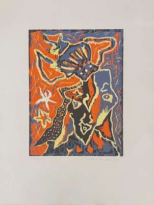 Jean-Marc Scanreigh (1950) // Un de ces joueurs (Litografía) -  Artistes Divers