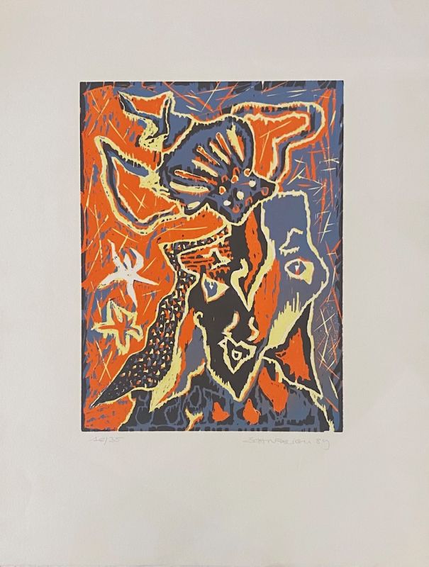 Jean-Marc Scanreigh (1950) // Un de ces joueurs (Lithographie) — Artistes Divers