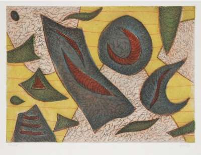 Composition (Etching and aquatint) - Henri GOETZ