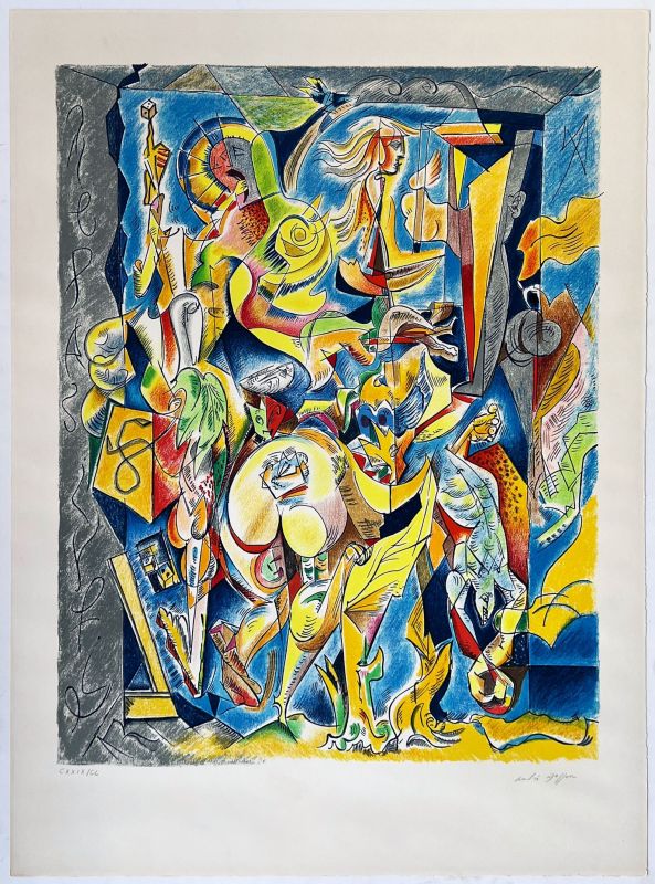 The work of chance (Lithograph) - André  MASSON