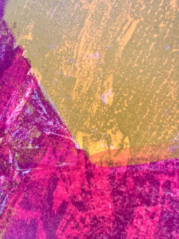 Carmine, brown, yellow and grey composition (Lithograph) — Serge POLIAKOFF — Detail view