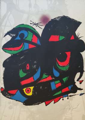 Affiche pour l'inauguration de la Fondació Joan Miró Barcelone (Lithographie) - Joan  MIRO