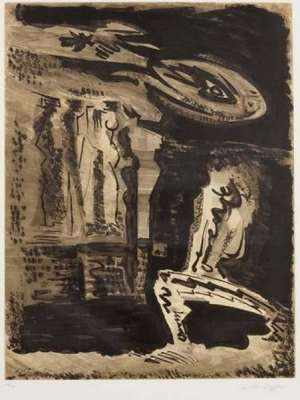 Les gardiennes du Silence I (Eau-forte et aquatinte) - André  MASSON