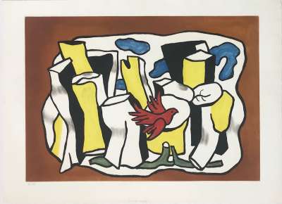 L'Oiseau rouge dans le bois (Aquatinte) - Fernand LEGER