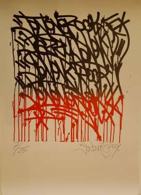 "Urban Calligraphy" version rouge (Sérigraphie) -  JonOne
