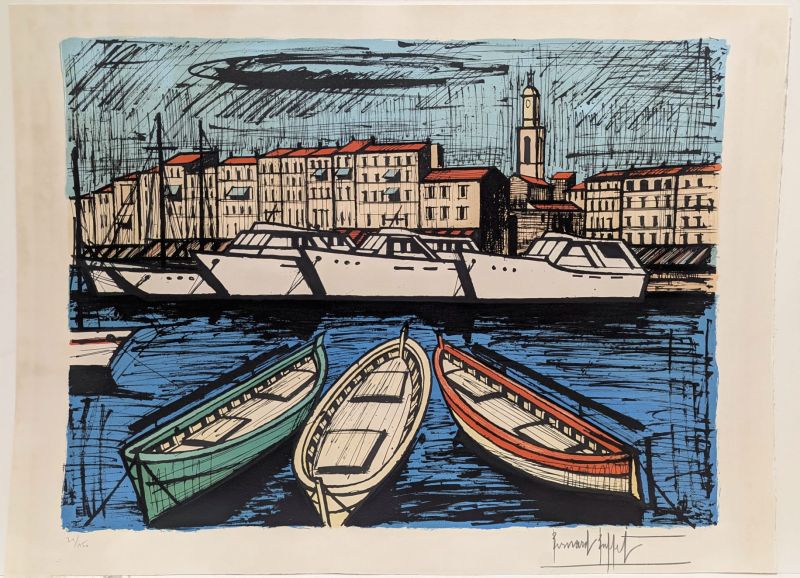Saint-Tropez, les yachts (Lithographie) - Bernard BUFFET