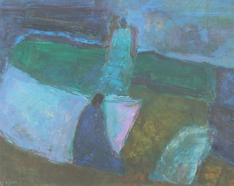 Nocturne Indien (Oil on paper (contemporary) ) - Véronique NEROU