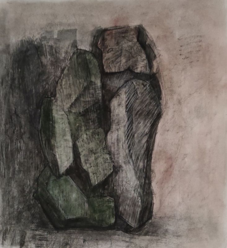 Rencontre min&eacute;rale (Gouache (contemporary)) - Véronique NEROU