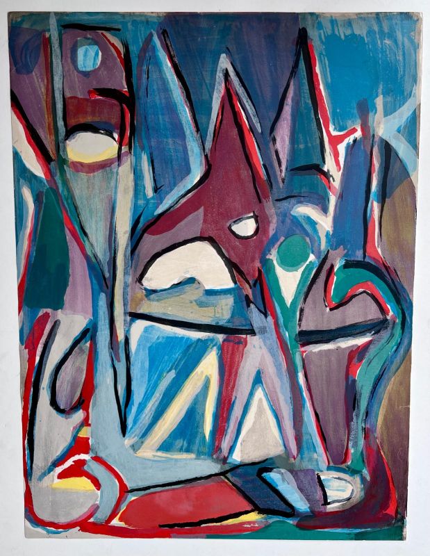 Ohne Titel (Farblithographie) - Bram   VAN VELDE